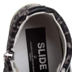 Golden Goose Tricolor Animal Print Fabric, Suede and Leather Fancy High Top Sneakers Size 39