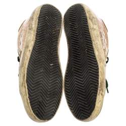 Golden Goose Gold Glitter And PVC Superstar Sneakers Size 38