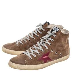 Golden Goose Dark Beige Suede Mid Star Sneakers Size 43