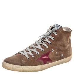 Golden Goose Dark Beige Suede Mid Star Sneakers Size 43