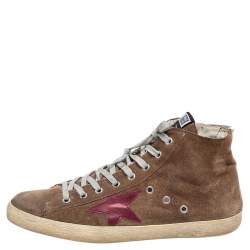 Golden Goose Dark Beige Suede Mid Star Sneakers Size 43