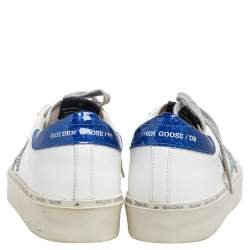 Pre Owned Golden Superstar White/Blue  Leather Low -Top Sneaker Size 37
