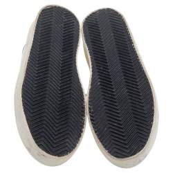 Pre Owned Golden Superstar White/Blue  Leather Low -Top Sneaker Size 37