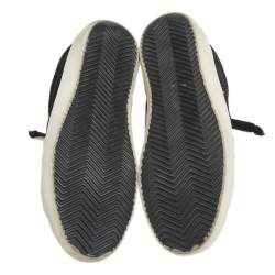 Pre Owned Golden Goose Black/Grey Suede And Leather Super Star Low Top Sneakers Size 37