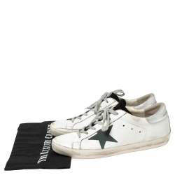 Pre Owned Golden Goose White Leather Superstar Low-Top Sneakers Size 40