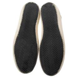 Pre Owned Golden Goose White Leather Embellished Star Low Top Sneakers Size 39