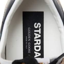 Pre Owned Golden Goose Multicolor Pony Hair And Leather Super Star Low Top Sneakers Size 39