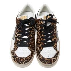 Pre Owned Golden Goose Multicolor Pony Hair And Leather Super Star Low Top Sneakers Size 39