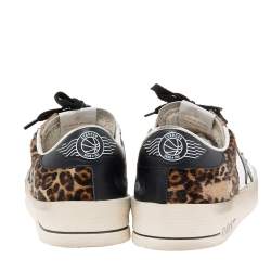 Pre Owned Golden Goose Multicolor Pony Hair And Leather Super Star Low Top Sneakers Size 39
