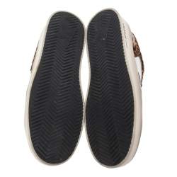 Pre Owned Golden Goose Multicolor Pony Hair And Leather Super Star Low Top Sneakers Size 39