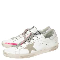 Pre Owned Golden Goose Multicolor Leather Superstar Low Top Sneakers Size 41