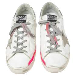 Pre Owned Golden Goose Multicolor Leather Superstar Low Top Sneakers Size 41