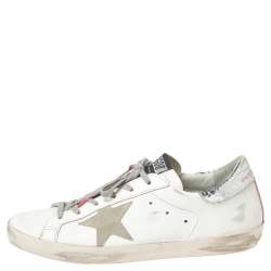 Pre Owned Golden Goose Multicolor Leather Superstar Low Top Sneakers Size 41
