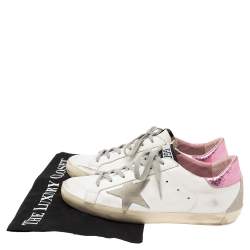 Pre Owned Golden Goose White Leather Superstar Sneakers Size 39