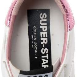Pre Owned Golden Goose White Leather Superstar Sneakers Size 39