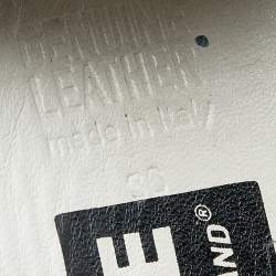 Pre Owned Golden Goose Metallic Silver Leather And Suede Archive Low Top Sneakers Size 36