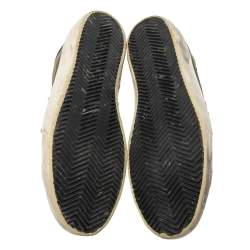 Pre Owned Golden Goose Multicolor  Camouflage Canvas and Suede Superstar Sneakers Size 43