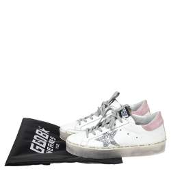 Pre Owned Golden Goose White Leather Superstar  Sneakers Size 35