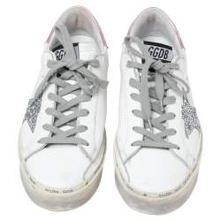 Pre Owned Golden Goose White Leather Superstar  Sneakers Size 35
