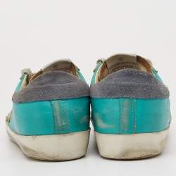 Pre Owned Golden Goose Tricolor Leather Superstar Low Top Sneakers Size 37