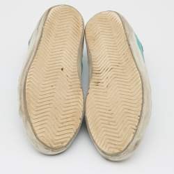 Pre Owned Golden Goose Tricolor Leather Superstar Low Top Sneakers Size 37