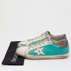 Pre Owned Golden Goose Tricolor Leather Superstar Low Top Sneakers Size 37