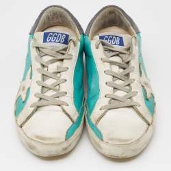 Pre Owned Golden Goose Tricolor Leather Superstar Low Top Sneakers Size 37