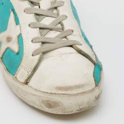 Pre Owned Golden Goose Tricolor Leather Superstar Low Top Sneakers Size 37
