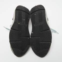 Pre Owned Golden Goose Multicolor Leather Glitter Running Sole Low Top Sneakers Size 37