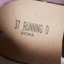 Pre Owned Golden Goose Multicolor Leather Glitter Running Sole Low Top Sneakers Size 37