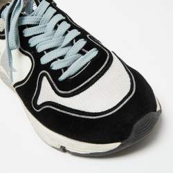 Pre Owned Golden Goose Multicolor Leather Glitter Running Sole Low Top Sneakers Size 37