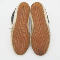 Pre Owned Golden Goose Grey Suede And Leather Slide High Top Sneakers Size 38 