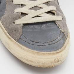 Pre Owned Golden Goose Grey Suede And Leather Slide High Top Sneakers Size 38 