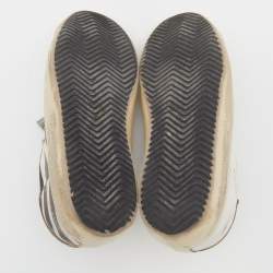 Pre Owned Golden Goose Tricolor Leather And Suede Superstar Low Top Sneakers Size 38