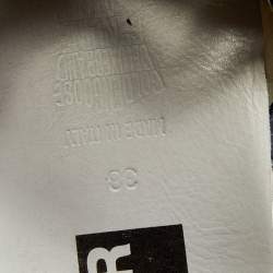 Pre Owned Golden Goose Navy Blue Suede And Denim Mid Star Sneakers Size 38