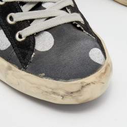 Golden Goose Black Canvas And Suede Francy High Top Sneakers Size 38
