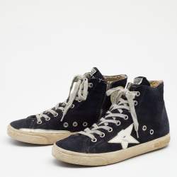 Golden Goose Blue Denim Star Francy High Top Sneakers Size 36