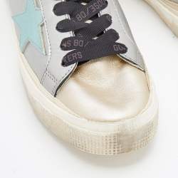 Pre Owned Golden Goose Metallic Multicolor Leather Superstar Sneakers Size 40