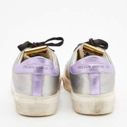 Pre Owned Golden Goose Metallic Multicolor Leather Superstar Sneakers Size 40