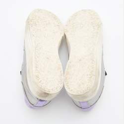 Pre Owned Golden Goose Metallic Multicolor Leather Superstar Sneakers Size 40