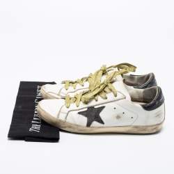Golden Goose White Leather Superstar Low-Top Sneakers Size 39