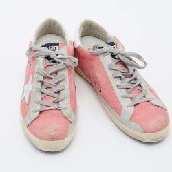 Golden Goose Multicolor Denim and Suede Superstar Sneakers Size 38