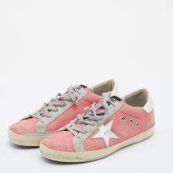 Golden Goose Multicolor Denim and Suede Superstar Sneakers Size 38
