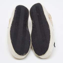 Golden Goose Gold Croc Embossed Leather Superstar Low-Top Sneakers Size 38