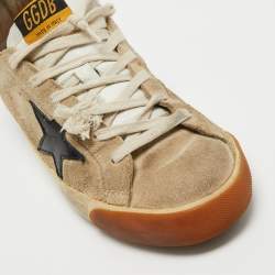 Golden Goose Light Grey Suede Superstar Low Top Sneakers Size 39