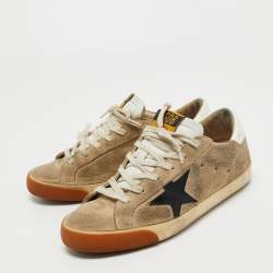 Golden Goose Light Grey Suede Superstar Low Top Sneakers Size 39