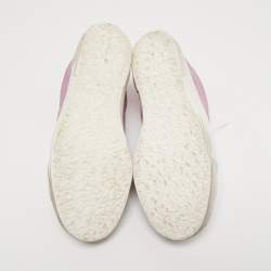 Pre Owned Golden Goose Tricolor Leather and Glitter SuperStar Sneakers Size 37