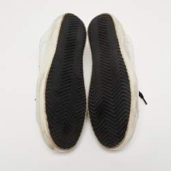 Pre Owned Golden Goose White Leather Super Star Sneakers Size 36