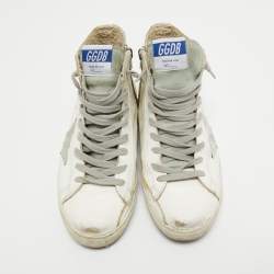 Pre Owned Golden Goose White Leather Francy Sneakers Size 37
