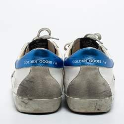 Golden Goose Multicolor Leather and Suede  Super Star Low Top Sneakers Size 39